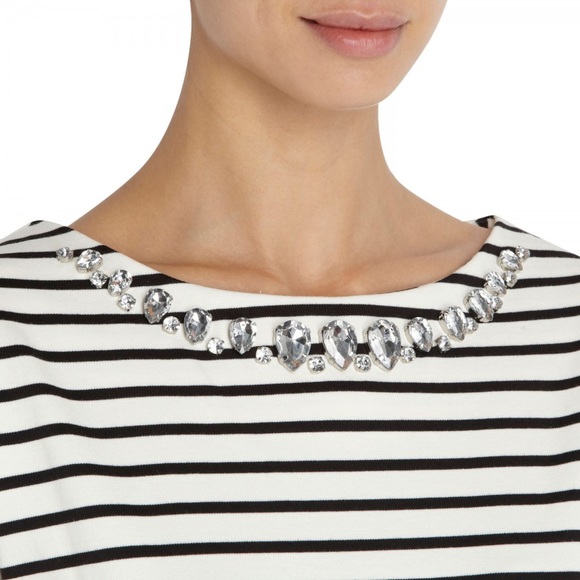 Juicy Couture Crystal Striped Alexis Jersey Dress - Picture 3 of 8